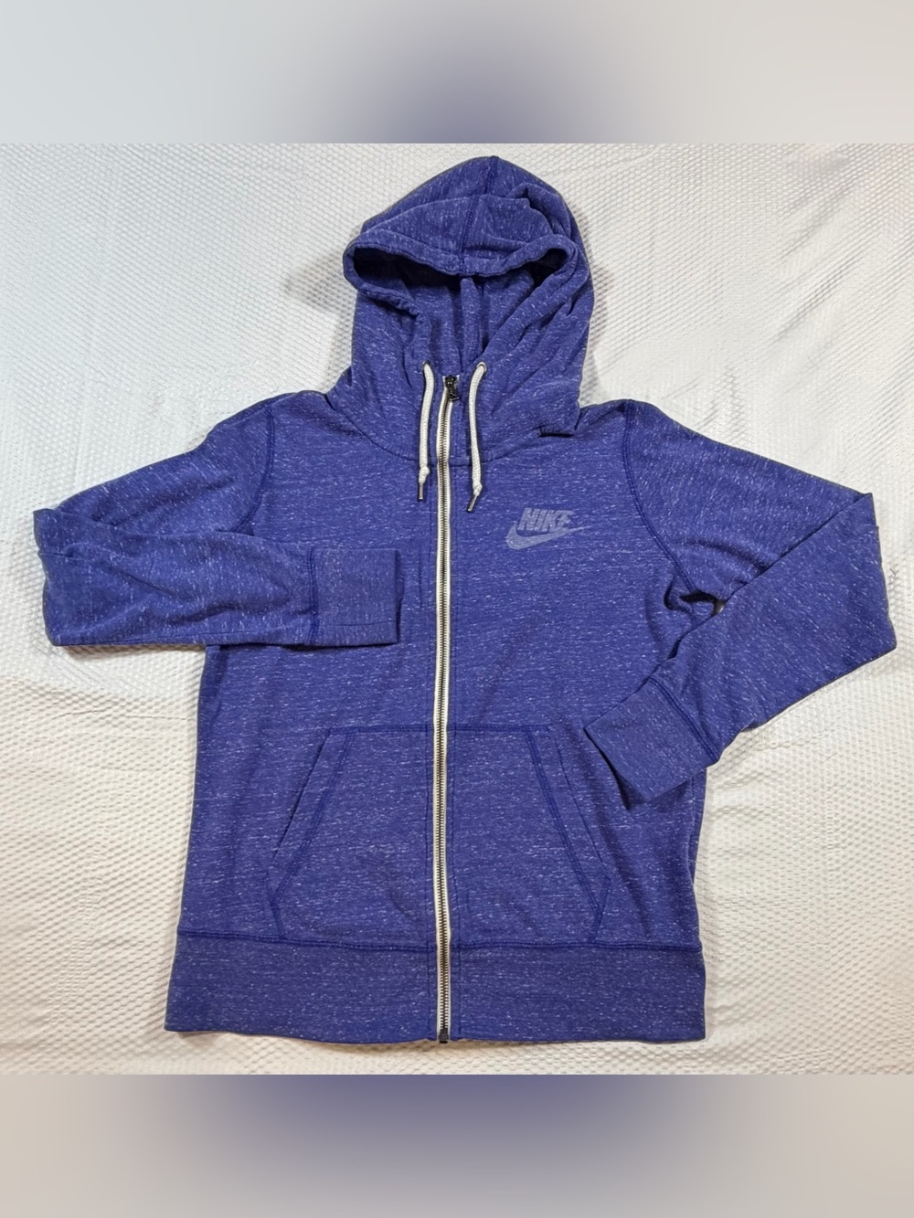 Nike Gym Vintage Full Zip Hoodie Women’s Lg Purple/Blue Heather 545665-509 2014